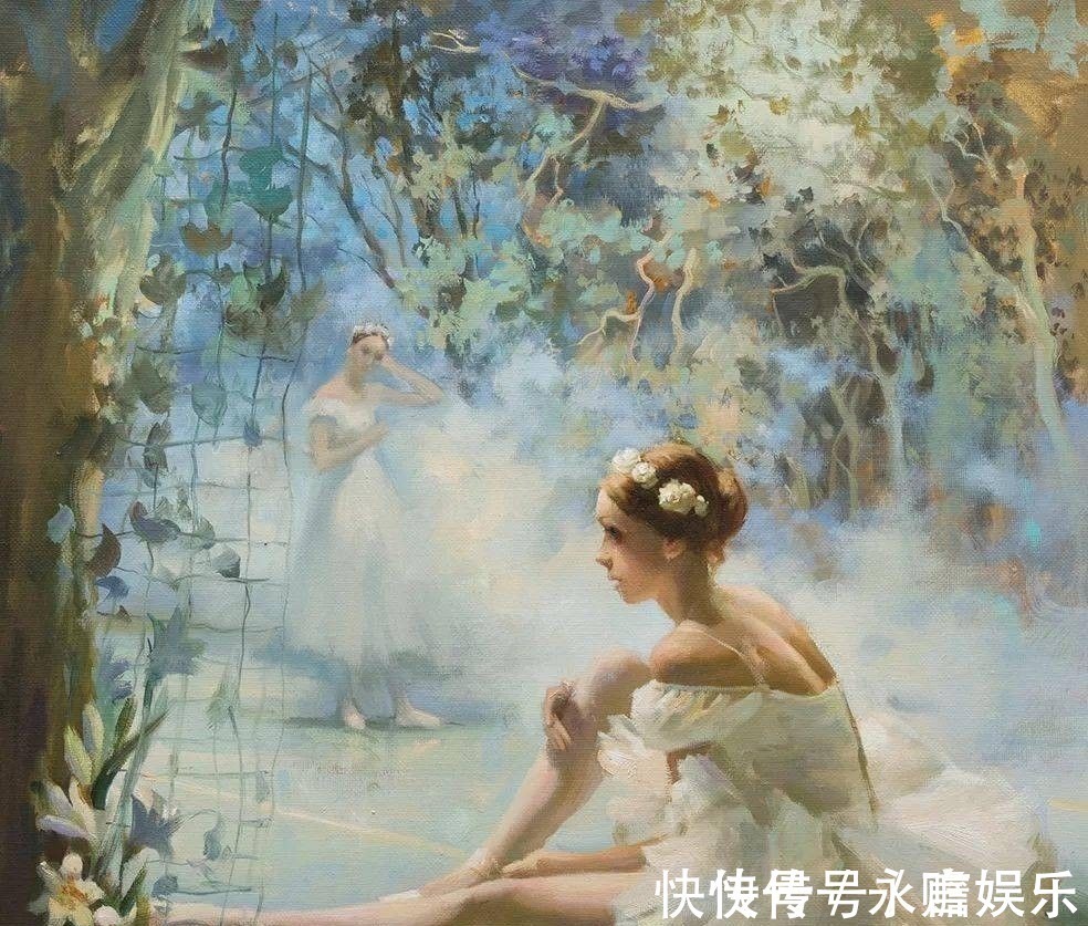 芭蕾舞剧@俄罗斯画家阿纳斯塔西娅·沃斯特雷佐娃漂亮油画作品欣赏
