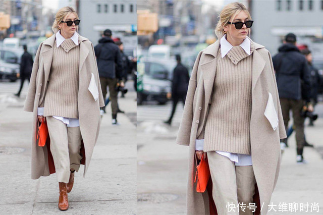 叠穿难怪那么火,既保暖又时髦,三木红色三件套呈现优雅复古美