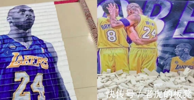 nb科比去世两周年,小伙用扑克牌摆科比画像:耗时一天用六千多张牌