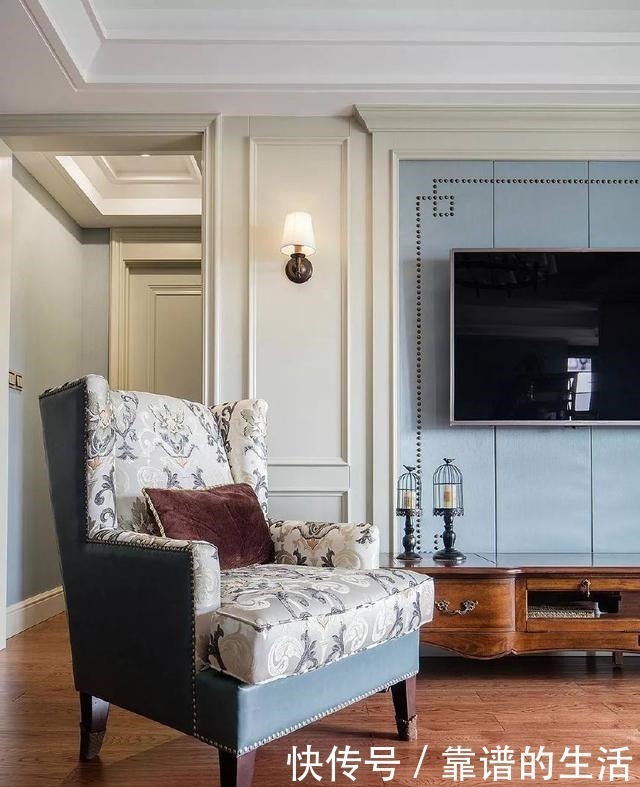 淡蓝色|130㎡现代美式,简约的优雅,好精致!130㎡现代美式,简约的优雅,好精致!