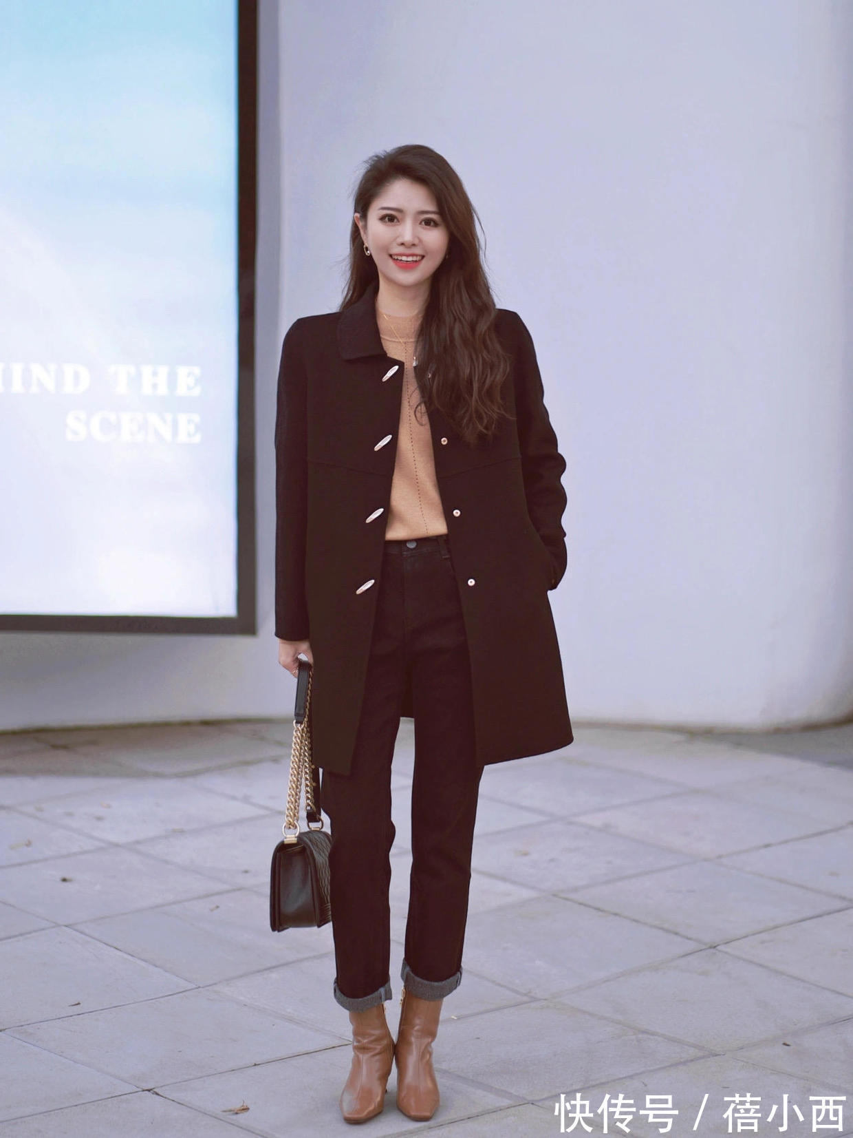 牛仔裤|冬季穿这5个“神仙色大衣”真香,搭配牛仔裤、半身裙高级显气质