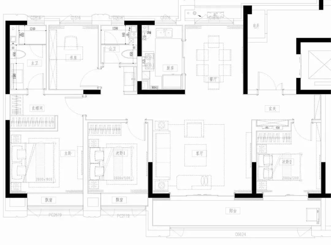 软装|180㎡现代时尚,中性色的空间,暗橙色点缀,带来稳重端庄的氛围