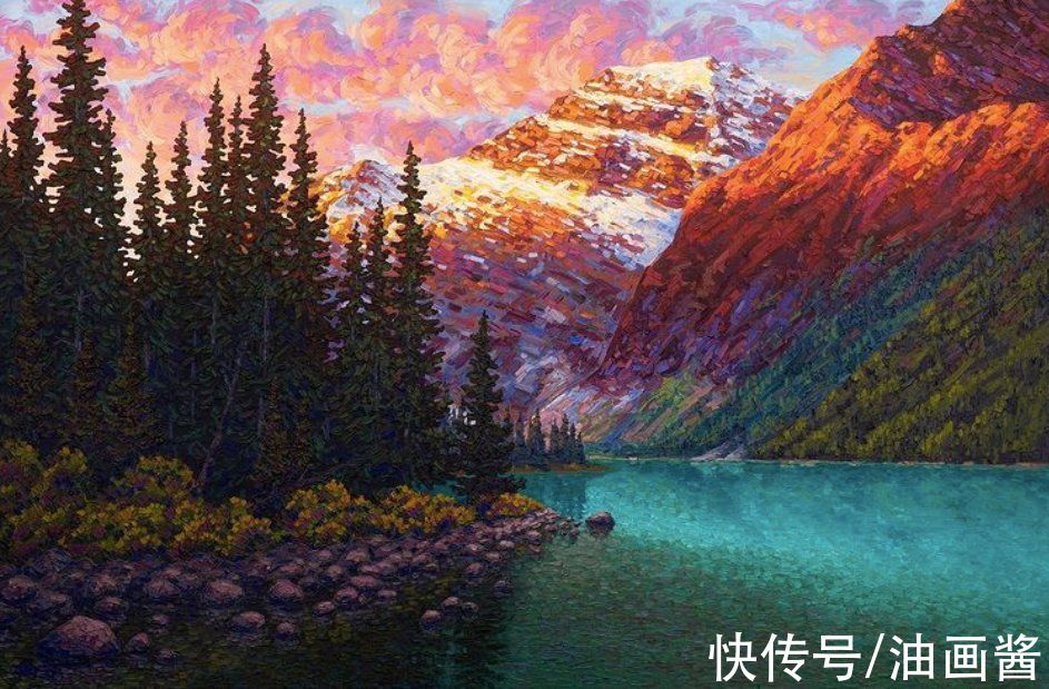 亚麻布&他自称是现代的印象派，看到这些风景画，确实很上头