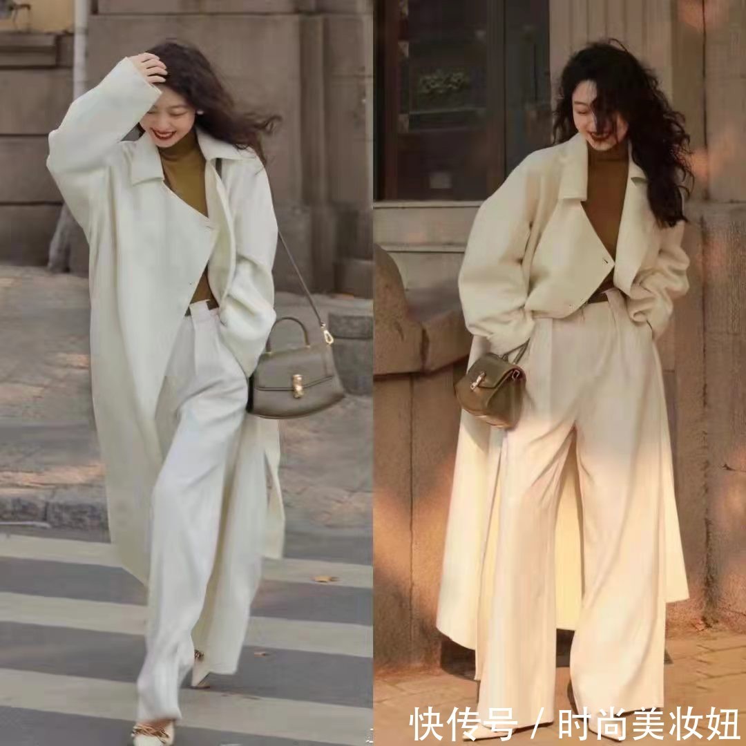 大衣 上了年纪的女人,想要年轻别穿皮草,穿白色大衣简洁又高级