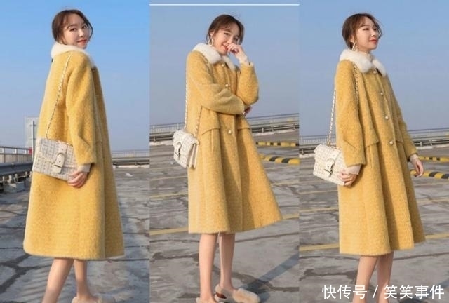 显白|今年流行的黄色大衣,不挑肤色,搭配对了又美又显白!