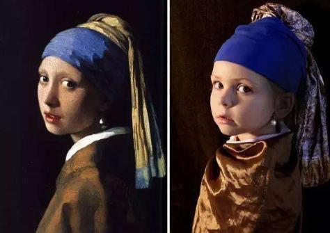 家庭作业|孩子模仿“世界名画”,精髓把握得很到位,网友:气质拿捏死死的