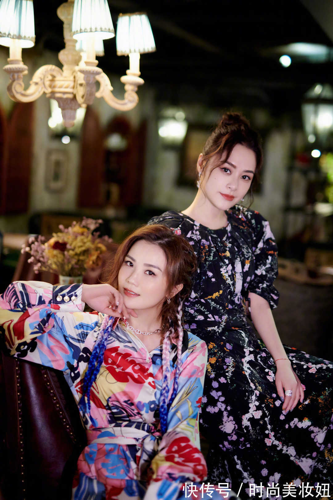 优雅 阿娇瘦下来太惊艳了,穿碎花连衣裙优雅大气,骨相美太迷人