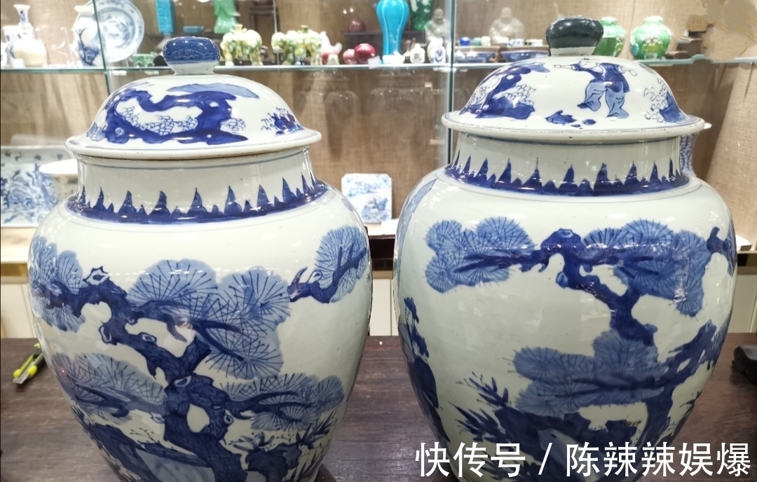 胎质@崔凯:青花盖罐,一对真品