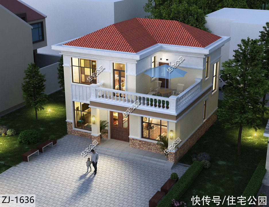 结构|下半年建房就选这10套二层吧,颜值一套比一套高,30来万就能盖