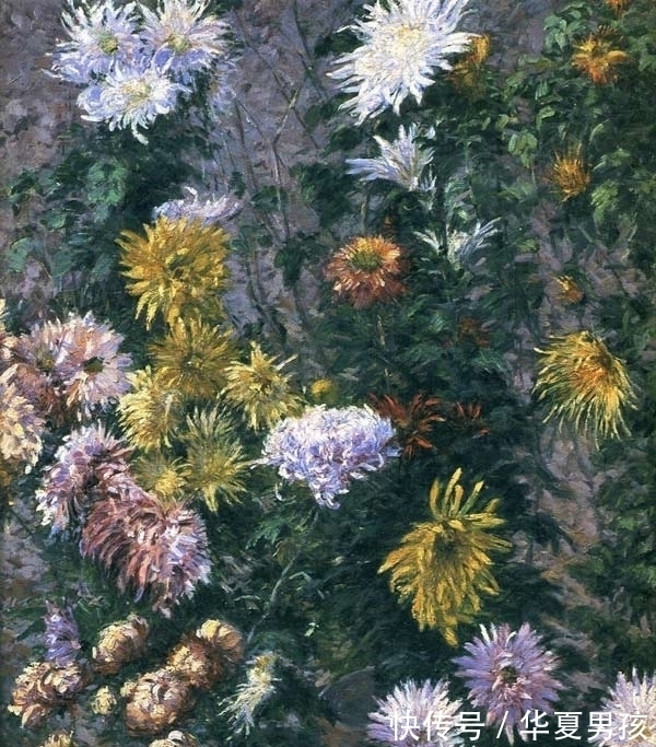 印象派&卡勒博特的菊花,现在看似很普通,却是印象派出人意料的静物画