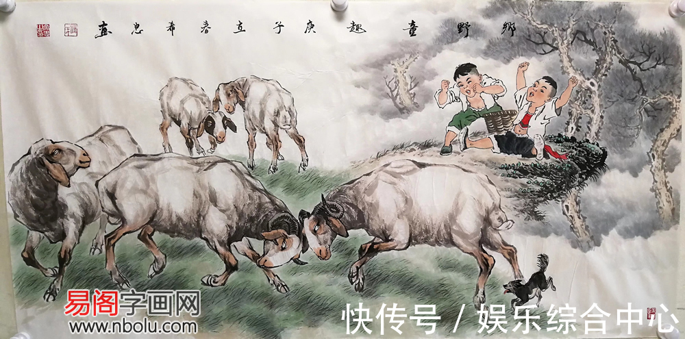 山水田园画&汤希忠的山水田园画:自然质朴苍野厚重