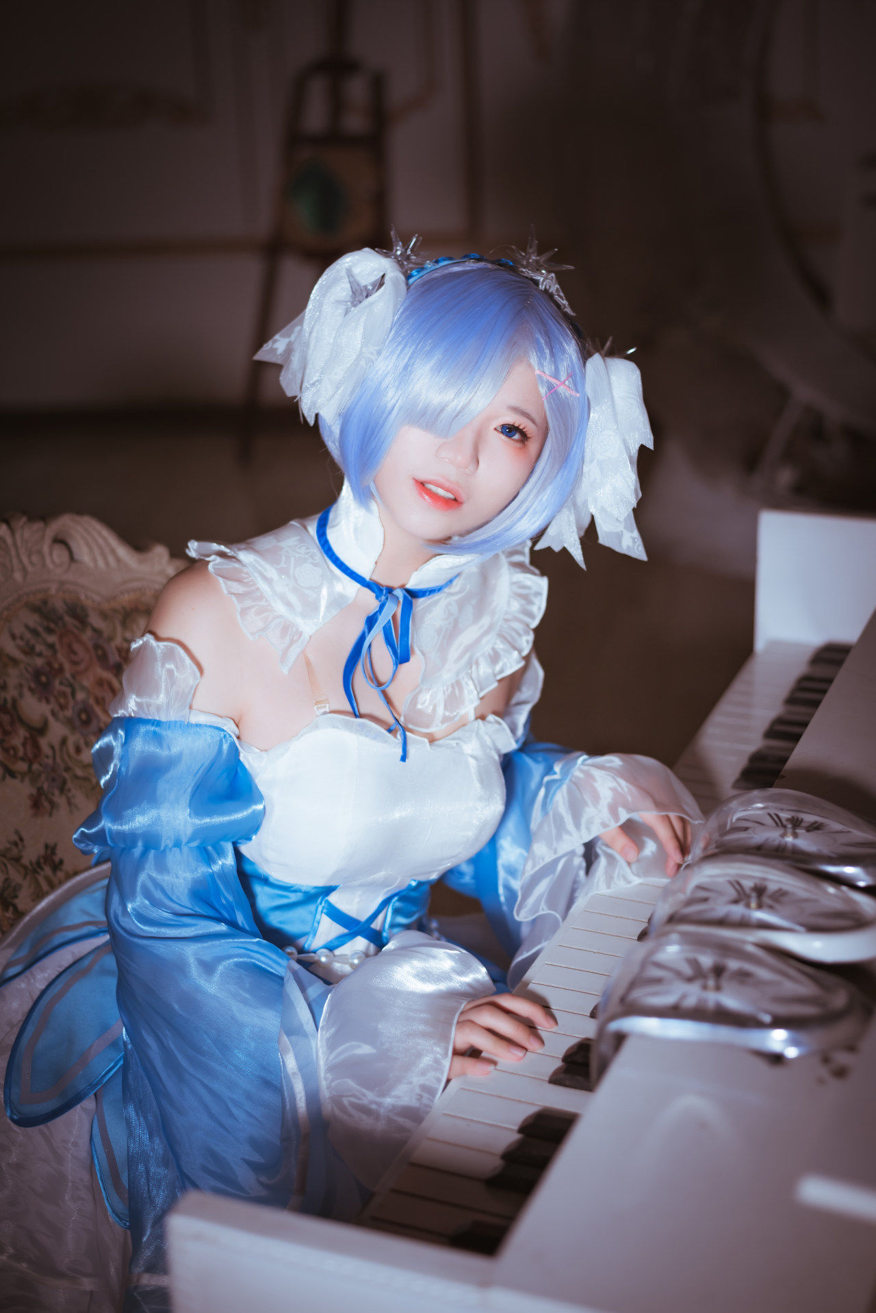 蕾姆|从零开始的异世界蕾姆的冰晶礼服cosplay