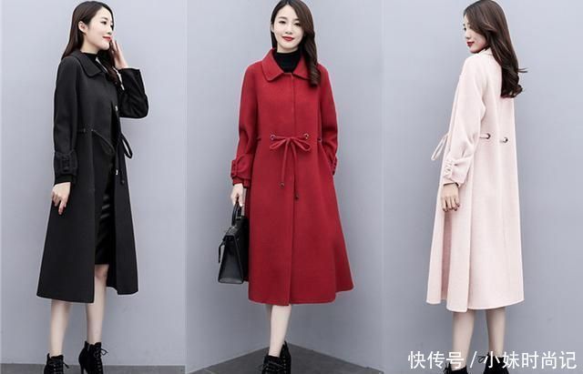 两侧对称斜插口袋设|天气变冷了, 穿搭几款防寒保暖又洋气的毛呢大衣, 让你美美的!