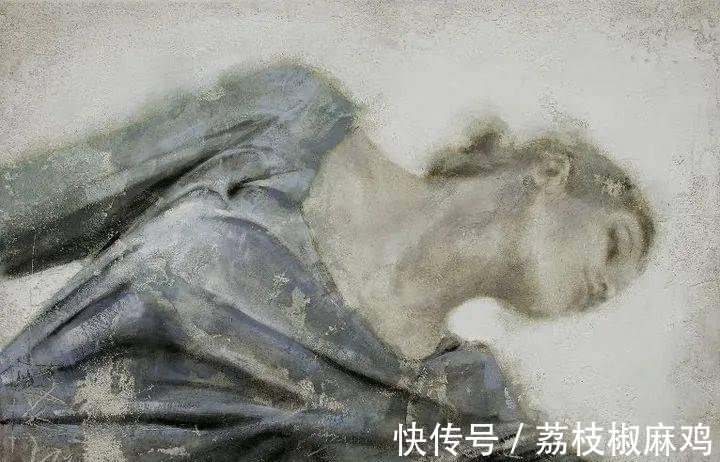 笔触$粗犷的笔触诠释女人另类的柔美与性感,让视觉炸裂的大触油画神作