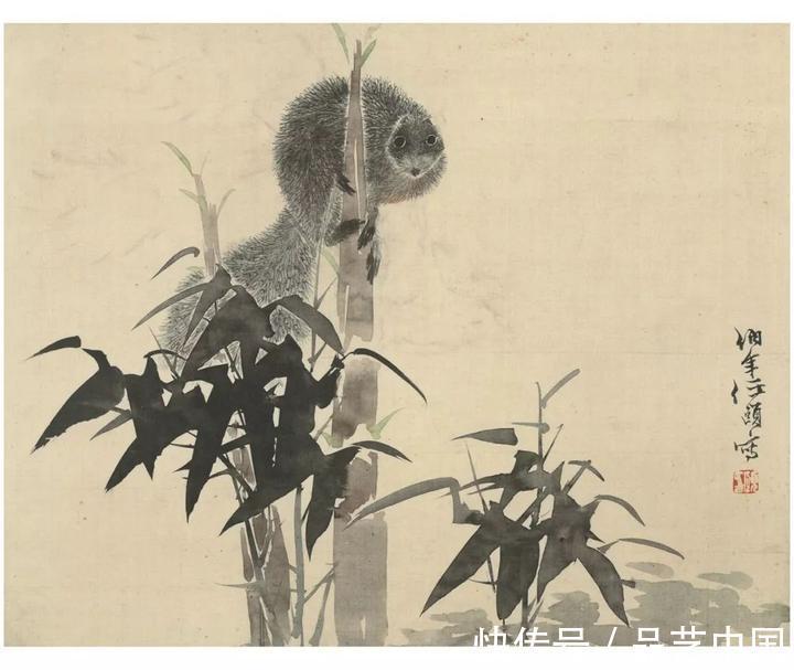 吴昌硕@任伯年的小品，色感十足