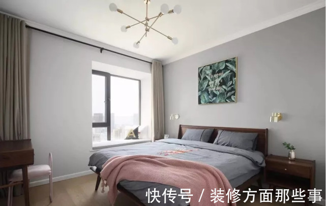 硅藻泥|102平北欧风三居室,选择深色布艺沙发只是为了耐脏