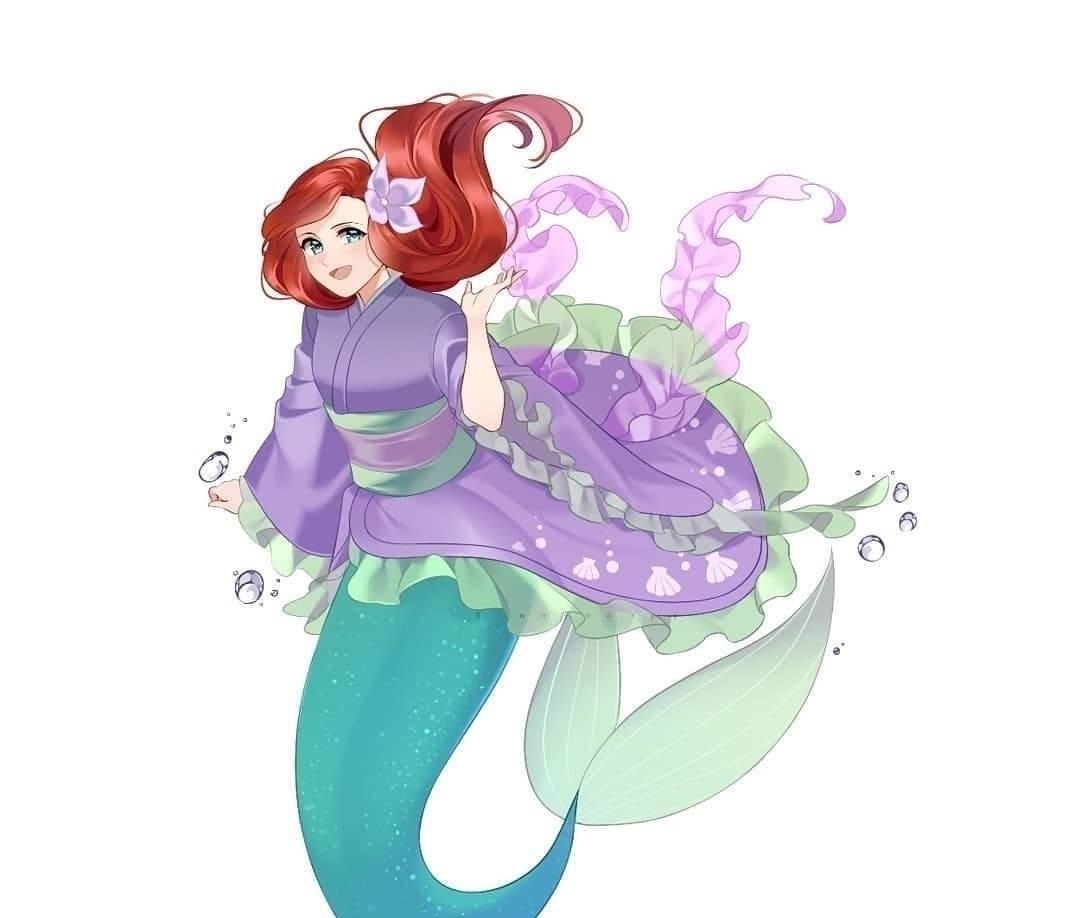 和风|当迪士尼公主遇上“日式和风”：艾莎宛如雪女，花木兰化身大剑豪