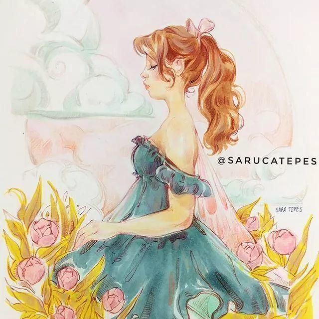 大动态|最怕长的美,还会画画的女孩子,这才是速写该有的线条啊