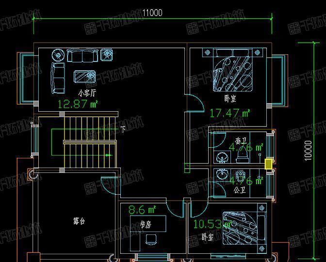 客厅|回农村建房,展示一套“牛”户型,二楼稍微改动就完美了