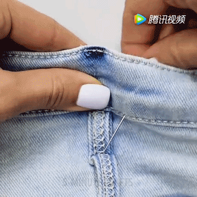 杨幂 裤腰小了别急着扔,剪1刀瞬间变合身,原来这么简单