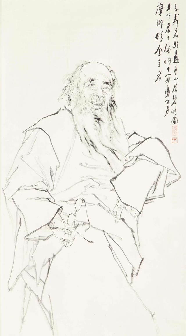 中国美术家协会!“匠心人”--画家王子武鉴赏两幅《张大千画像》的异同之处