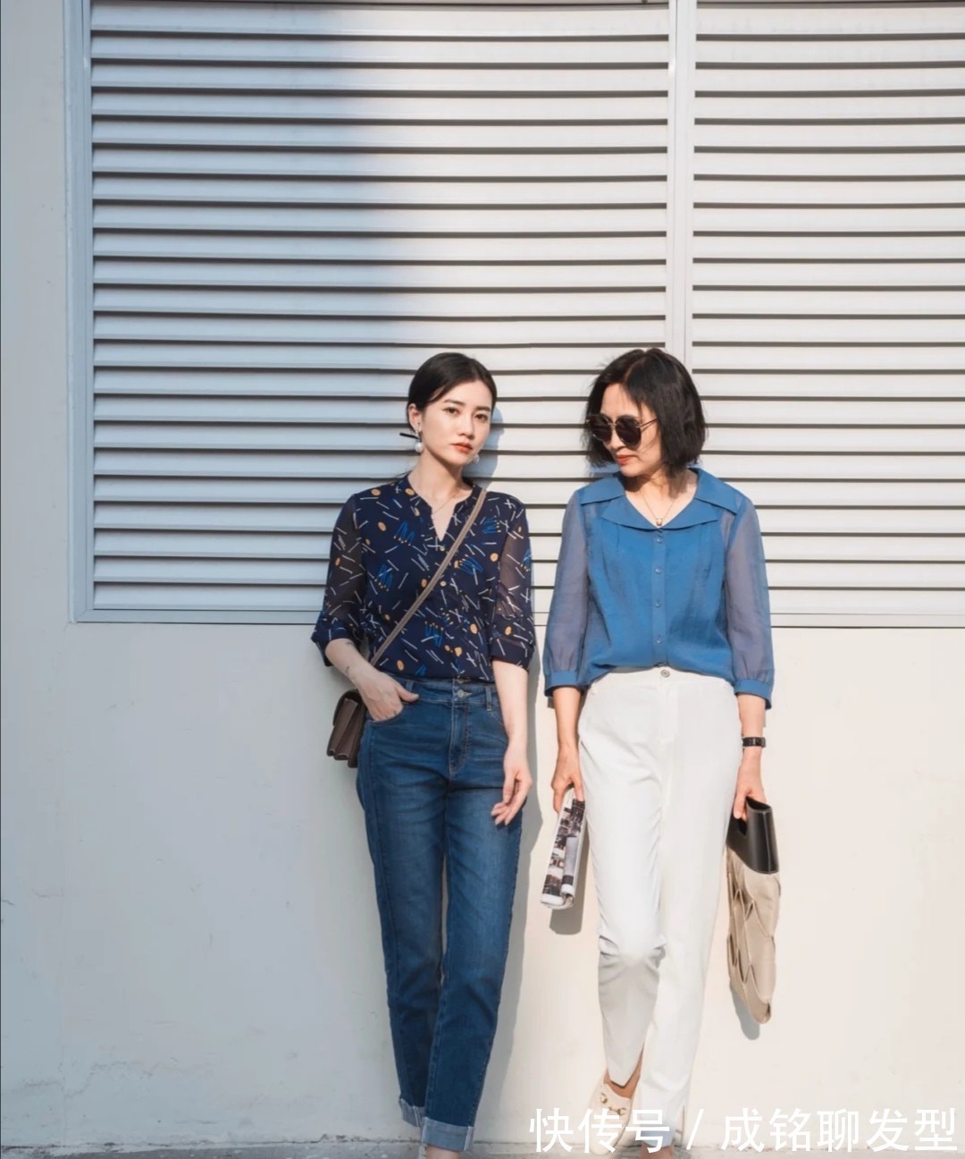 印花裙|这些奔六的妈妈们真会打扮,穿衣简约大气又时髦,甩同龄人一大截