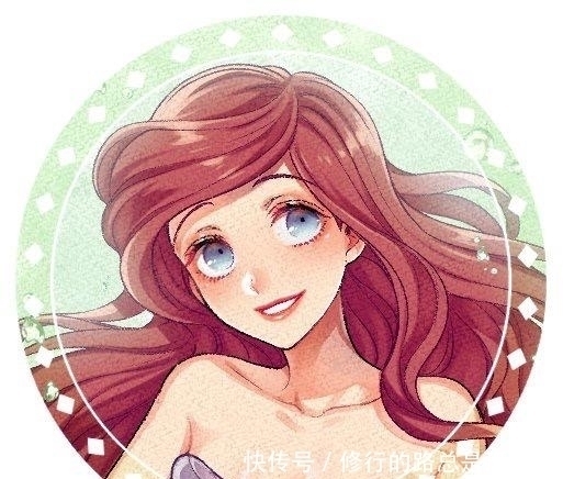 画师|清凉版的迪士尼公主,贝儿公主娇俏可爱,乐佩变身人鱼公主
