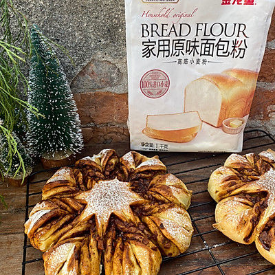 圣诞苹果肉桂雪花面包