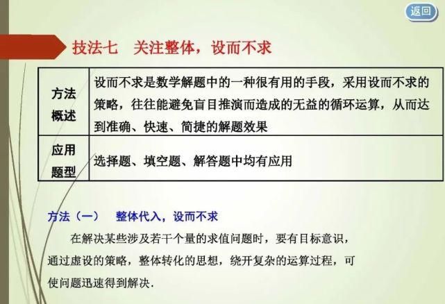 高考必胜 ▌八大解题技巧备考数学