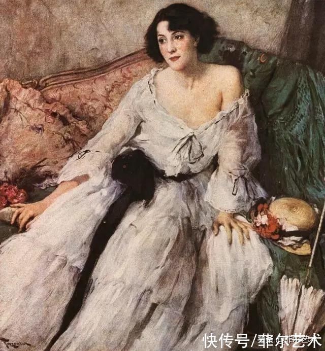 弗尔南·图森特$和谐色调,高雅绝伦~法国画家弗尔南·图森特女性人物油画赏析