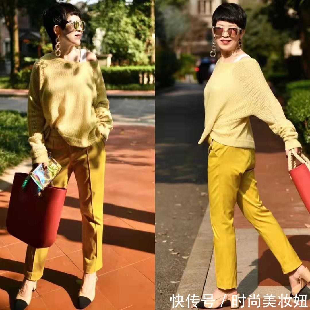 时髦范|年龄不是限制,60岁比年轻人更敢穿,“亮丽色”穿出时髦范