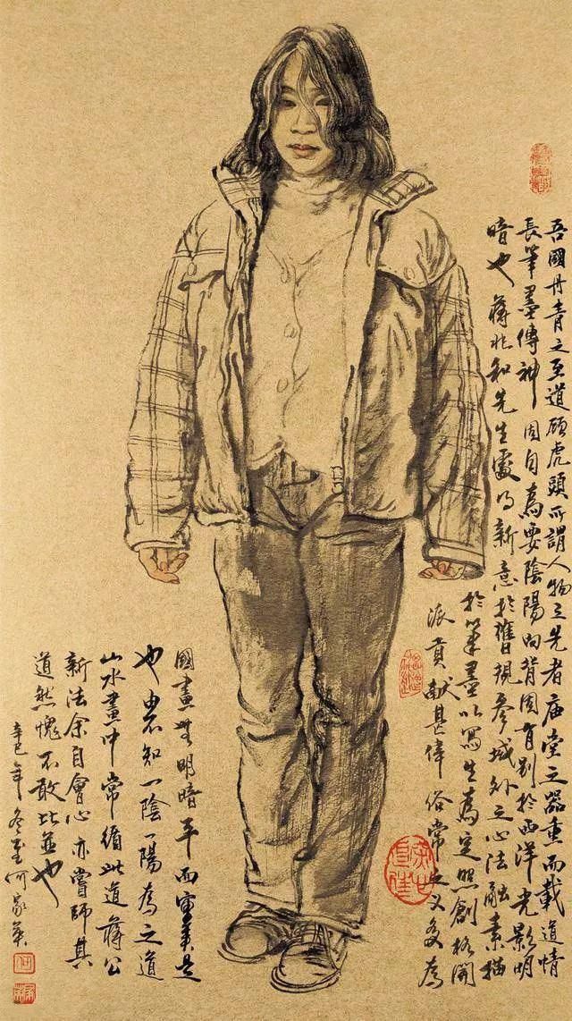 工笔画|国画:何家英画笔下的怜怜女儿态,不同寻常的美感!