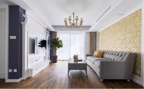 阳台上|93平现代简约风,壁炉式电视背景墙,简美如光的舒适宅