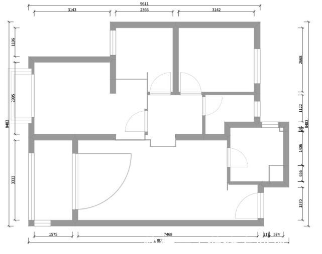 谷仓门|77平北欧风两室设计,蓝色墙面过渡+黄色的古仓门这配色很时尚