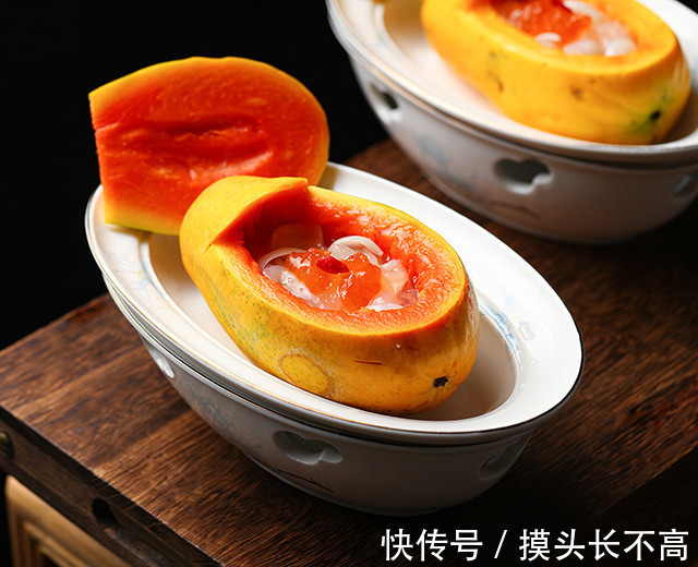 补水美容养颜必备:木瓜桃胶炖雪蛤