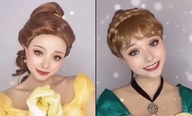 小姐姐挑战迪士尼公主仿妆COS,作品秒破次元壁,粉丝想娶回家
