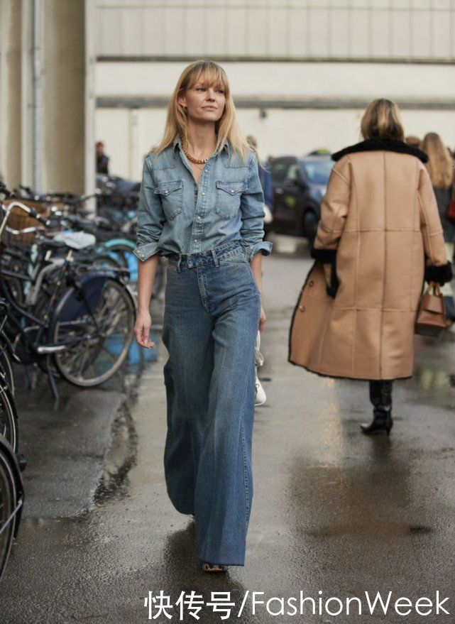 比春天更迷人的是：刘雯的蓝色衬衫