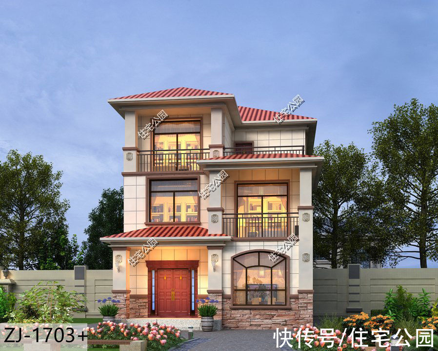 占地面积|面宽8米也能建出大气别墅，10套小面宽图纸，哪套更适合你家？