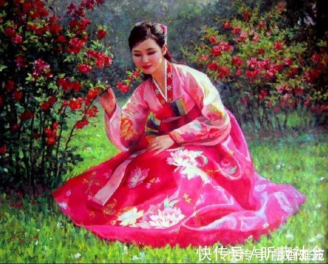 芭蕾舞者&从朝鲜精美油画,欣赏美丽的朝鲜姑娘