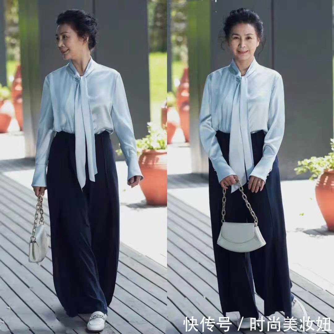 半身裙|这才是“奶奶辈”的衬衫穿搭,掌握4个穿搭技巧,优雅到骨子里