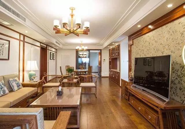 装修设计|180平新中式装修设计,八仙桌和灯笼椅,感觉好灵动!