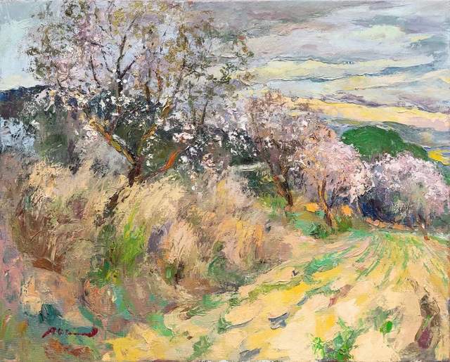 向日葵|西班牙画家维拉诺瓦 调色刀下的笔触,色彩俱佳!