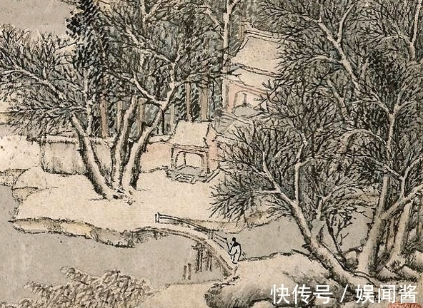 画家&画家名气不大,作品可圈可点,刘原起绘《冬日访友》