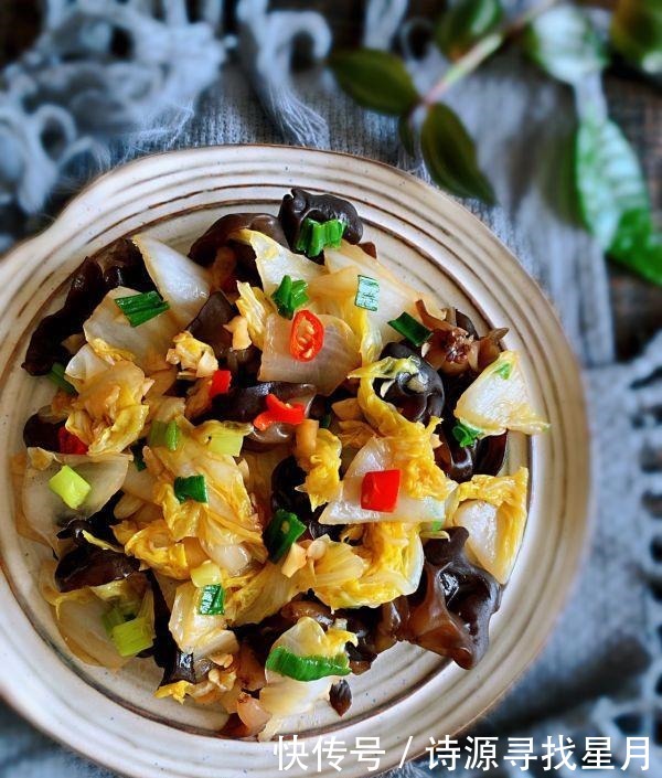 做法|木耳炒白菜的做法,低脂美味有营养