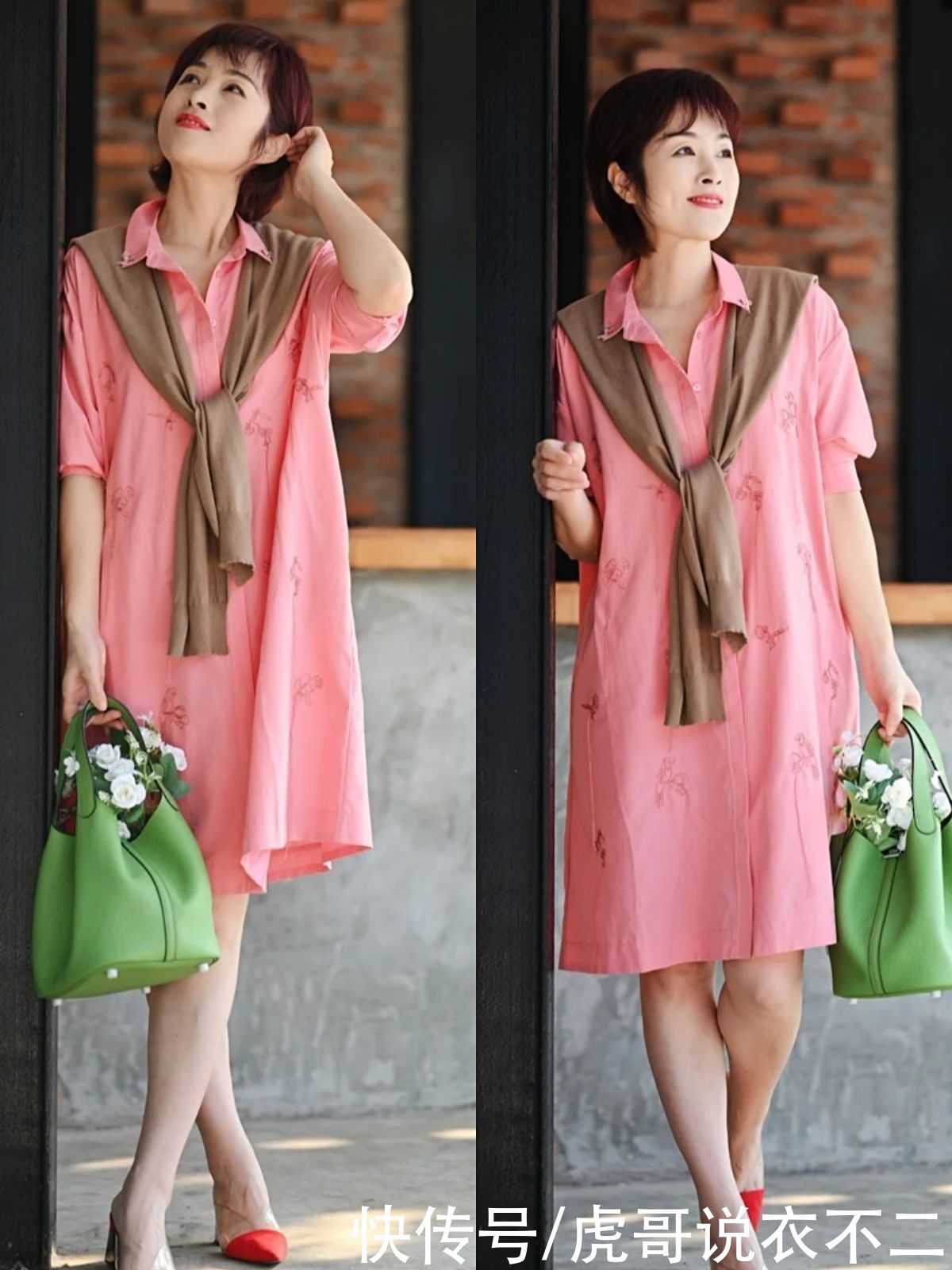 小个子+减龄搭配，年过50依旧美如“少女”，这位大妈厉害了