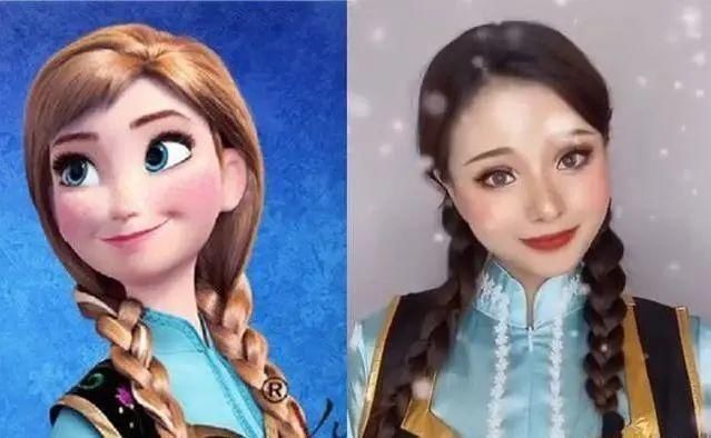 小姐姐挑战迪士尼公主仿妆COS,作品秒破次元壁,粉丝想娶回家