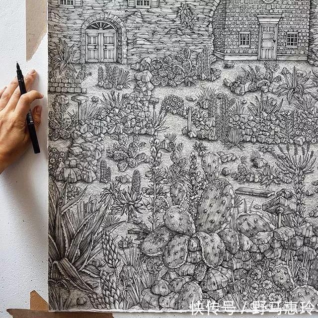 景观#一幅画用掉上百支笔,看到最后成果这么震撼,也就不觉得心疼了