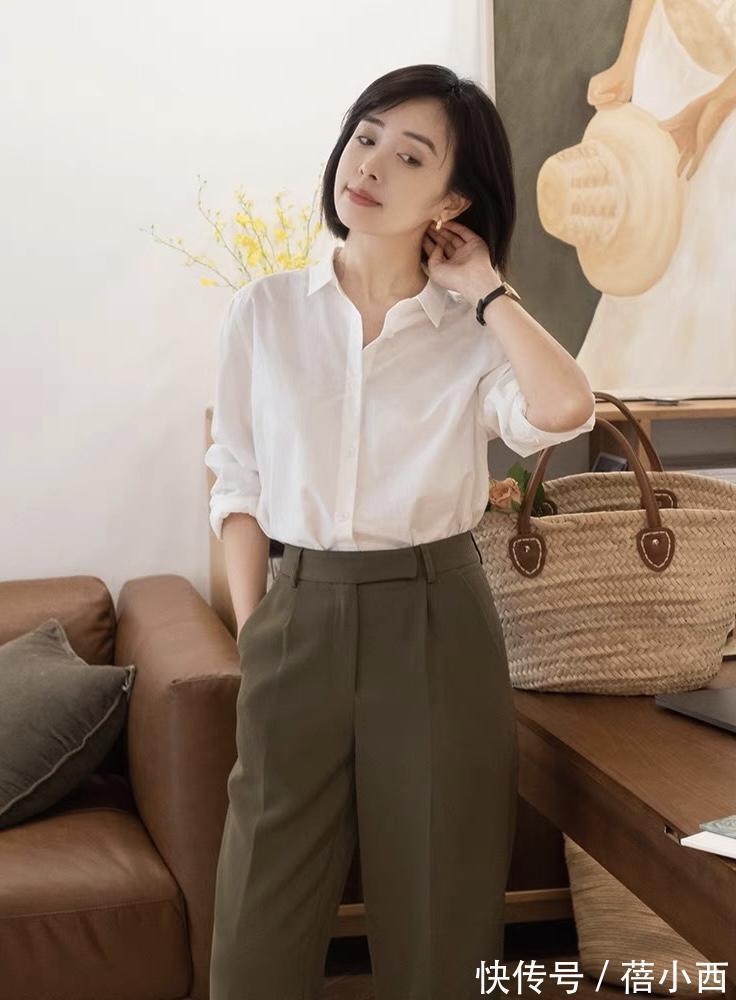 牛仔裤|40+女人穿衣在精不在多,教你4招“一衣多穿”衬衫搭配,高级优雅