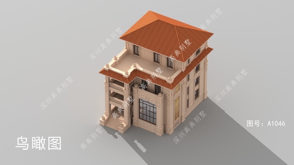 自建房|这款四层欧式自建房，就被称之为别墅，漂亮大方。