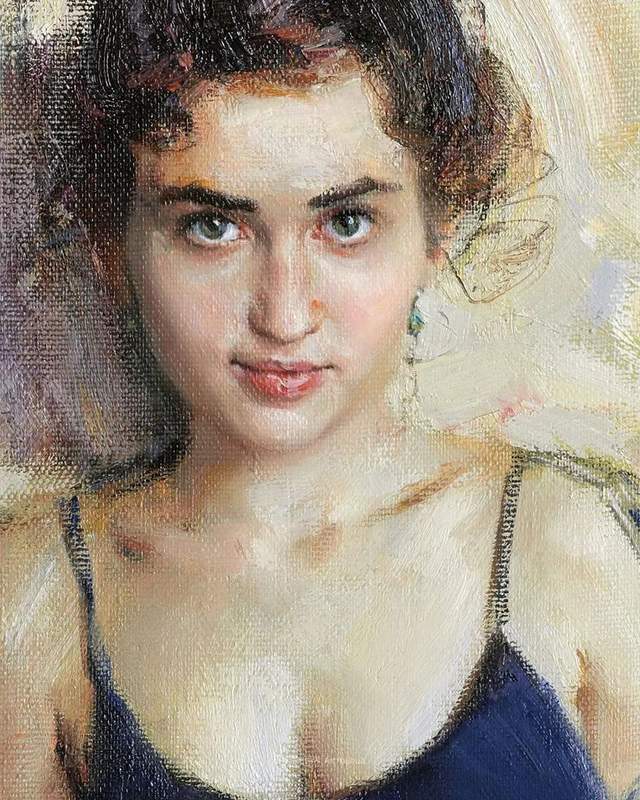 油画&他的油画,既有潇洒带劲的笔触,又有性感细腻温和的柔美